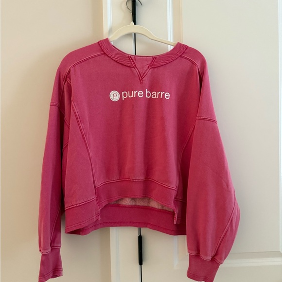 Pure Barre Free People Cropped Sweatshirt size Small - Picture 1 of 3